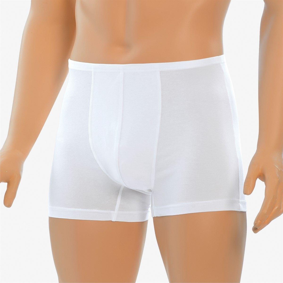 Pamuk Modal Esnek Bel Boxer Öts 2702 - Beyaz